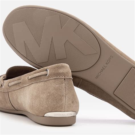 Michael Kors Sutton Suede Moccasins in Amber Brown 